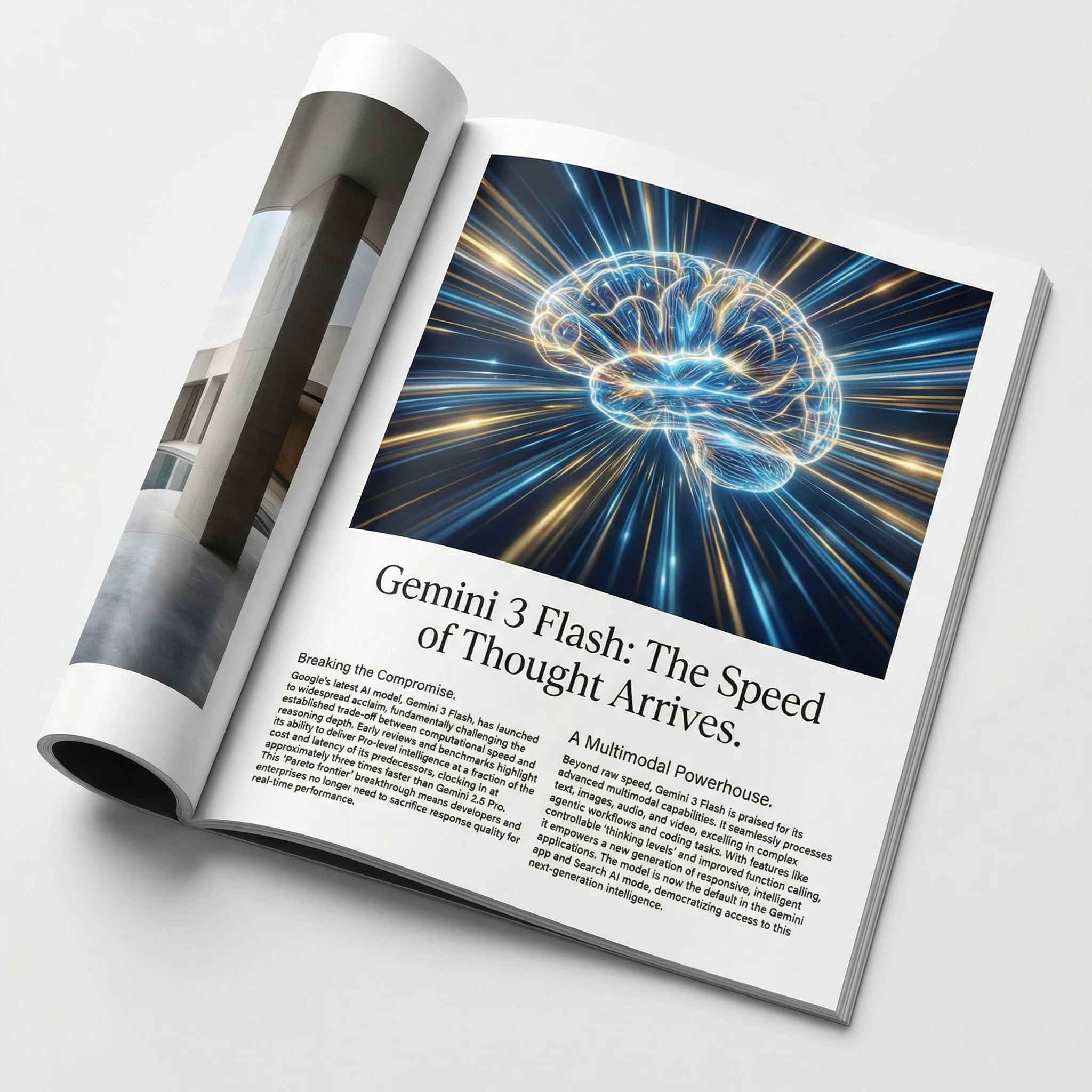 Official Nano Banana Pro magazine article visual with searched context, headings, and hero image
