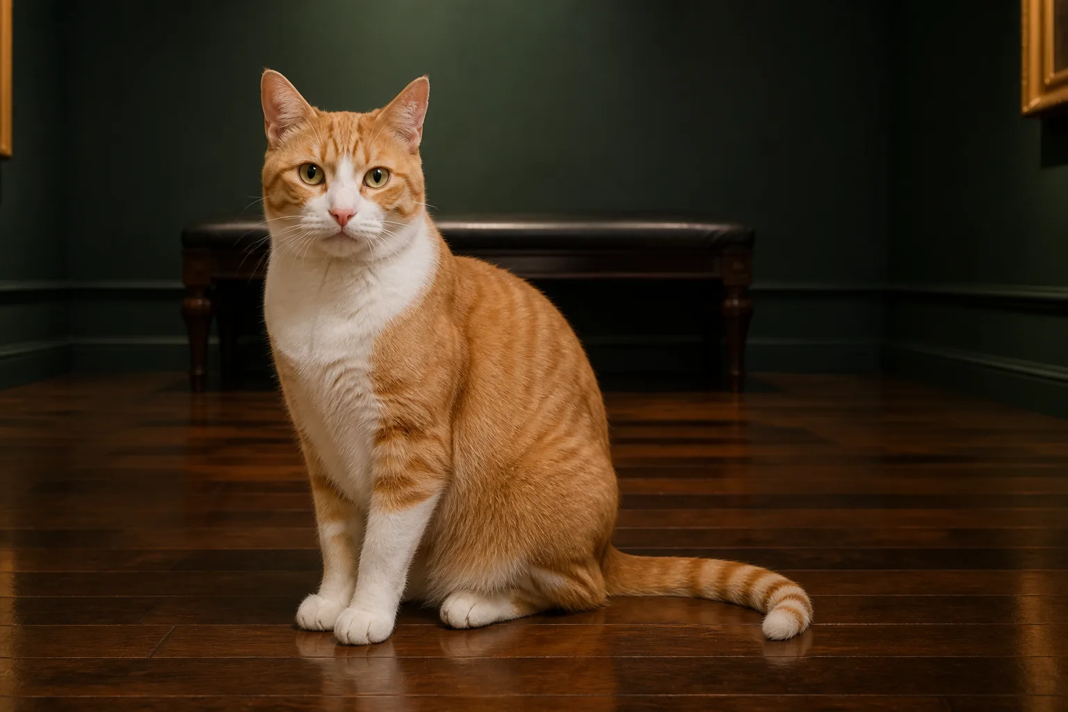 Pet photograph before a classic oil portrait transformation