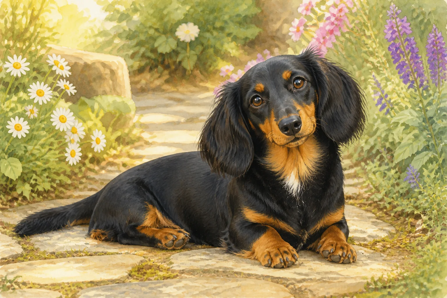 Pet photograph transformed into a storybook portrait