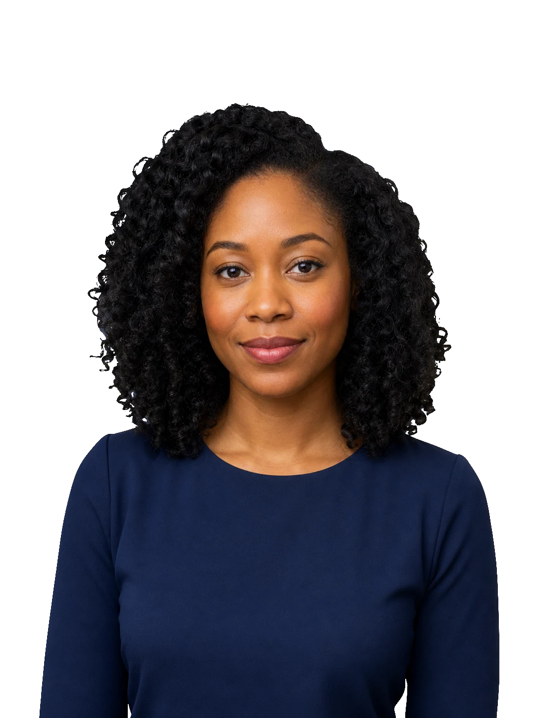 Portrait isolated on a transparent background after automatic removal