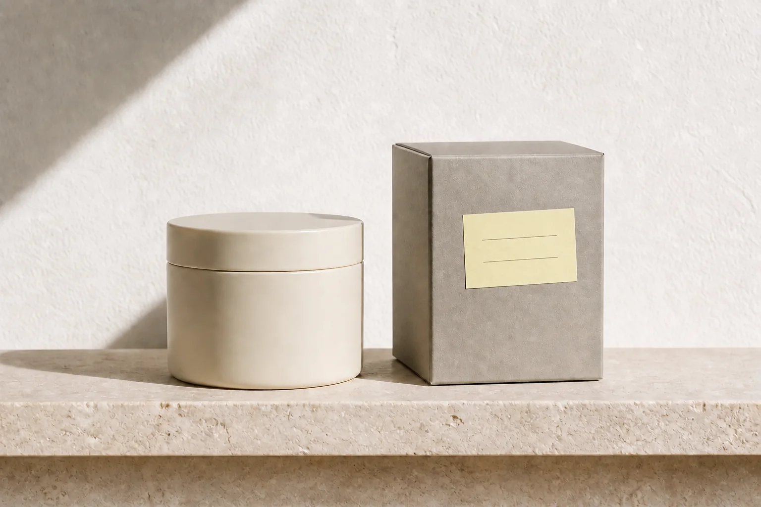 Product photograph with ordinary label text before cleanup